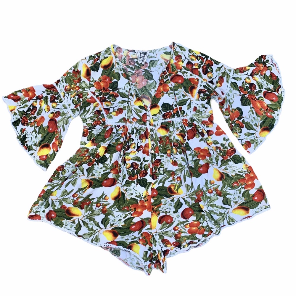 Jaase (Anthropologie) Fruit and Floral Romper